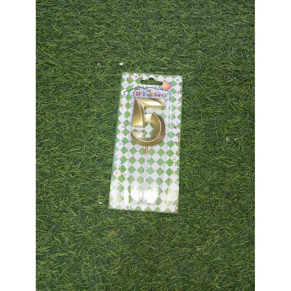 Vela Numero Con Relieve D´Fantasy
