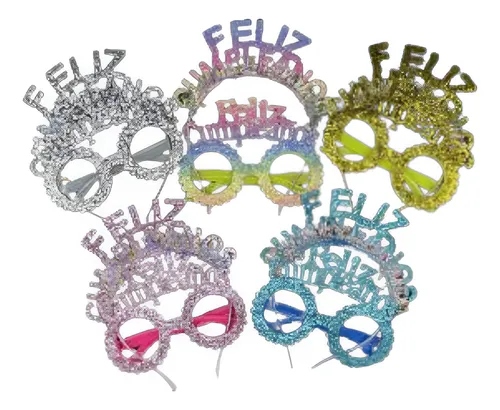 Set De Vincha, Lentes y Toper De Feliz Cumpleaños