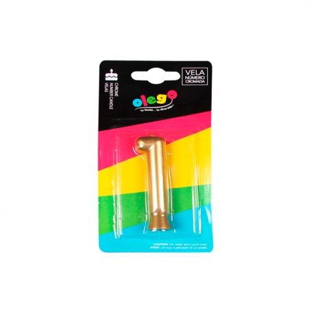 VELA NUMERO CROMADO OLEGO