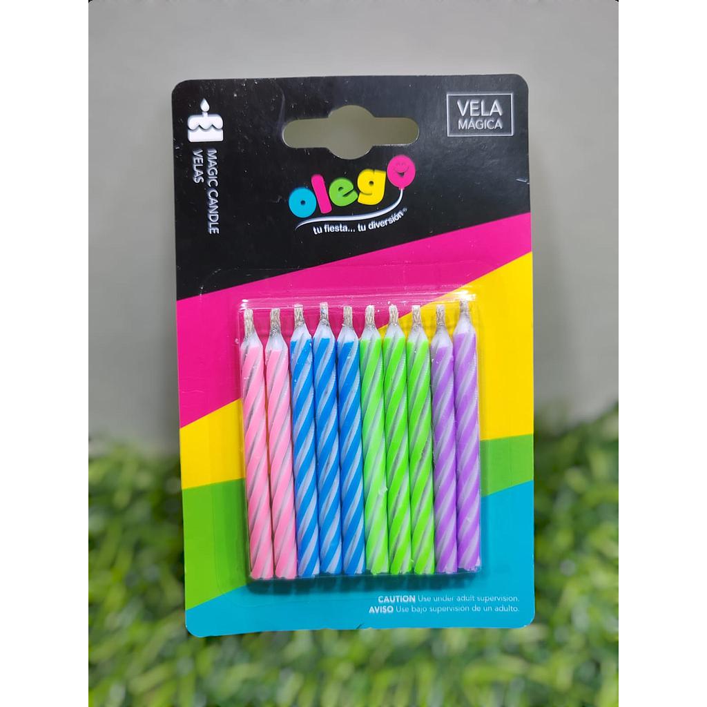 Vela Magica Olego x 10 Unds