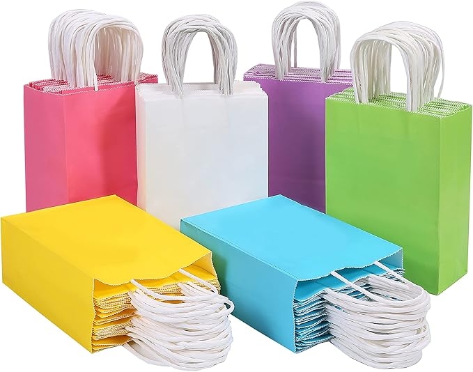 Bolsa Craft Con Asa De Colores x 12 Und 16Cm x 21.50Cm x 8Cm