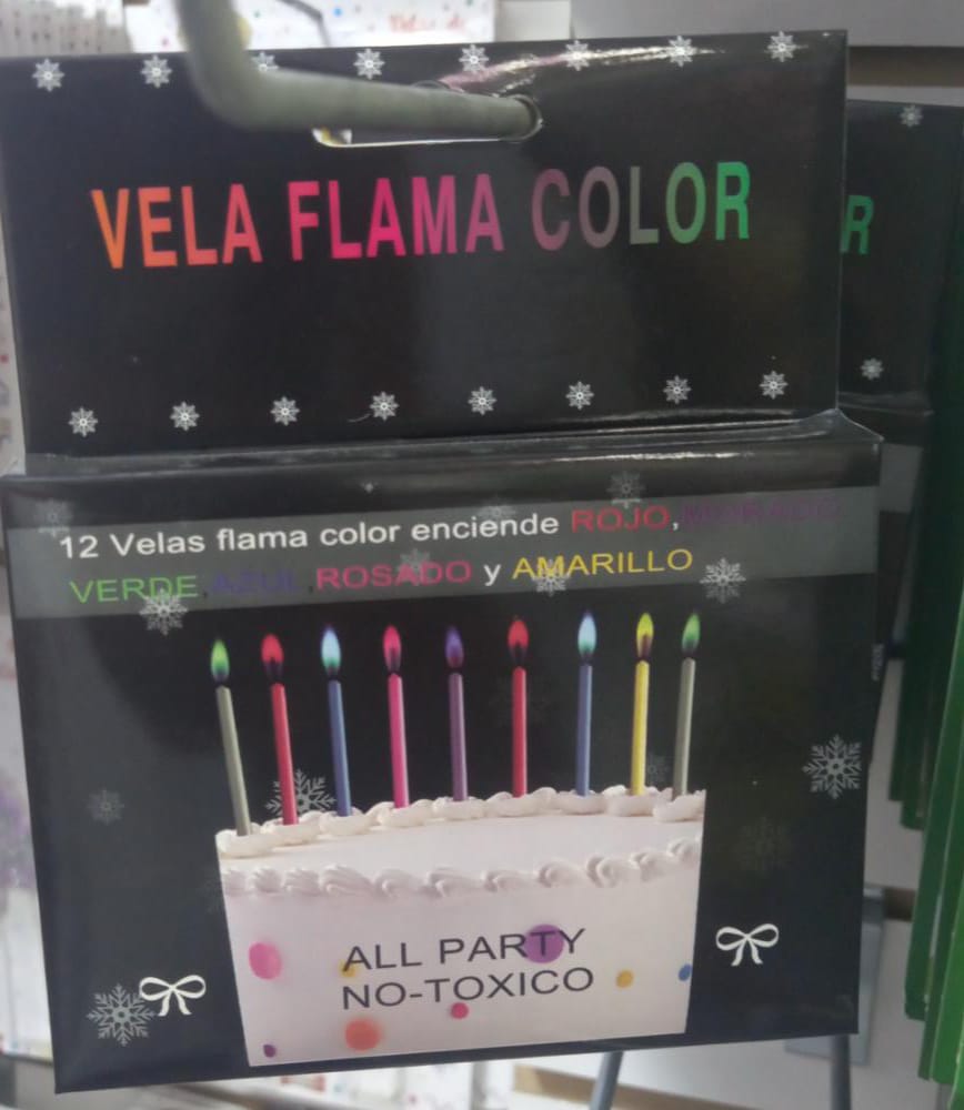 VELA FLAMA COLOR X12 UND