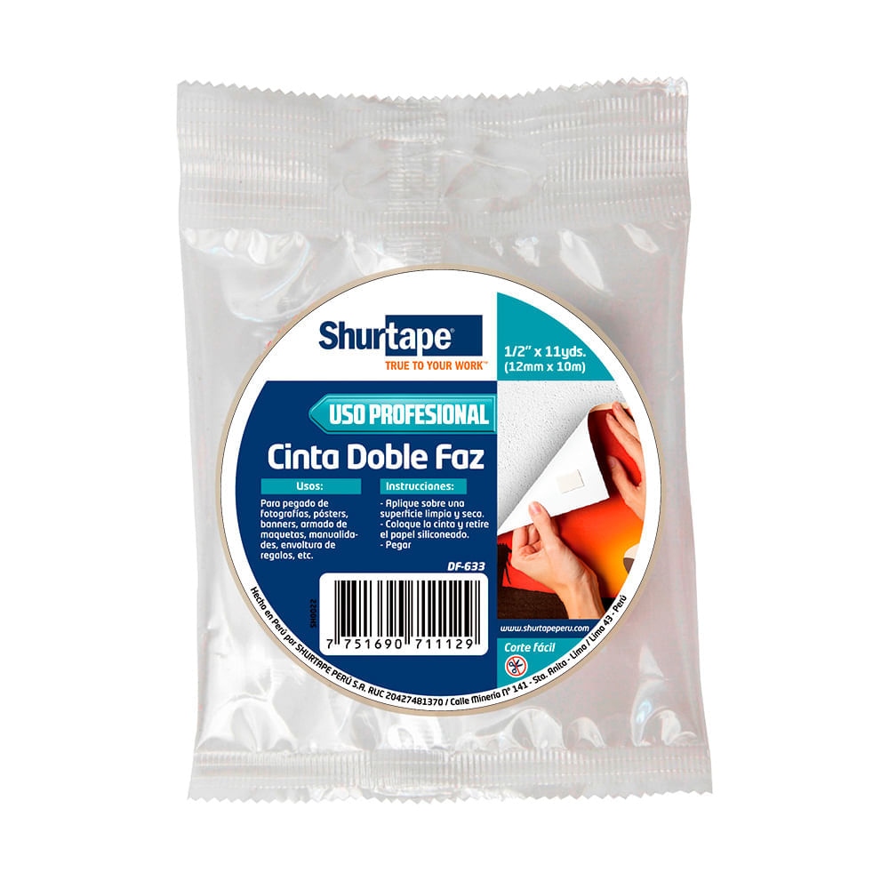 Cinta Doble Faz x 1 Und 18mm x 10m