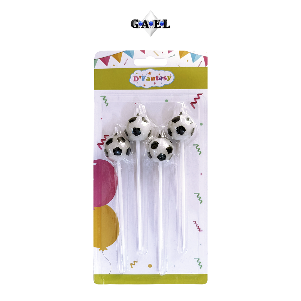 VELA PELOTA X4 CAJA BLANCA
