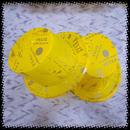 [GPCLP01] Gorro Plástico Con Letra Plateada X 1 Und