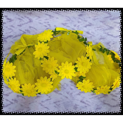 [VNCHYF01] Velo novia con hojas y flores X 1 Und