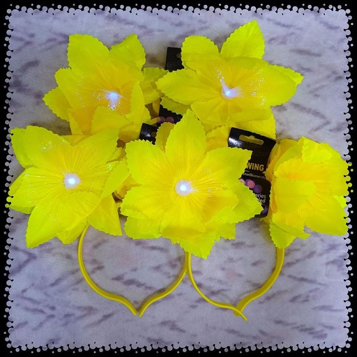 [VDFCL01] Vinchas de flores con luces X 1 Und