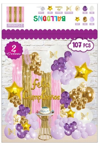 ARCO DE GLOBOS 100 PZ 1 CORTINA