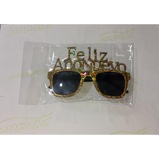 [LE-SA-001473] Lentes Feliz Año Nuevo De Cuadros Tornasol