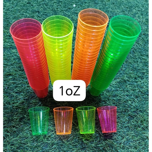 [VA-SI-001530] Vaso Acrilico #1 Oz De Colores X25 Und
