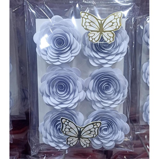 [TR-SI-001598] Rosas x6 + Mariposas