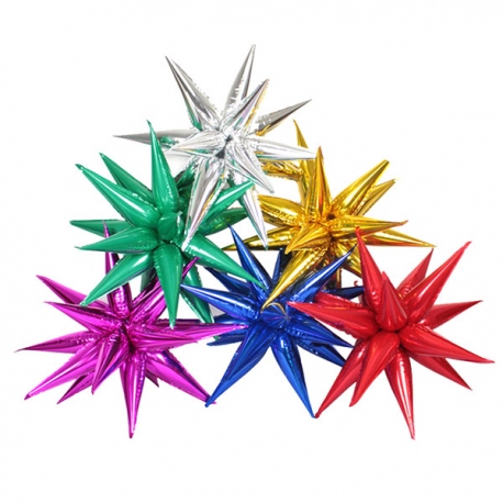 [GL-ME-001615] GLOBO  METALICO ESTRELLA O CORAZON ENTERO #18 (copiar)