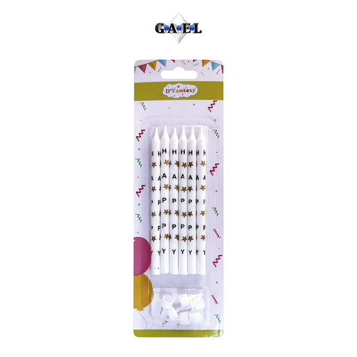 [JG3046C-14] Vela Estrella Happy x6 Unds