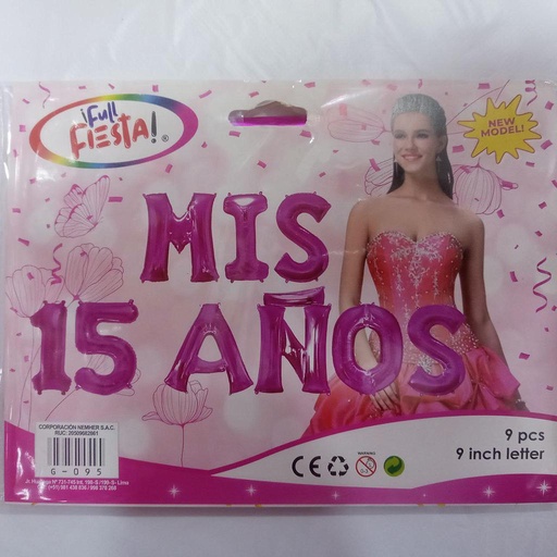 [BL-SI-002627] Blister Letra Por Letra Mis 15,18,50