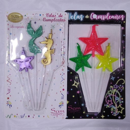 [VE-SI-002633] VELAS TOPERIN PINTADAS